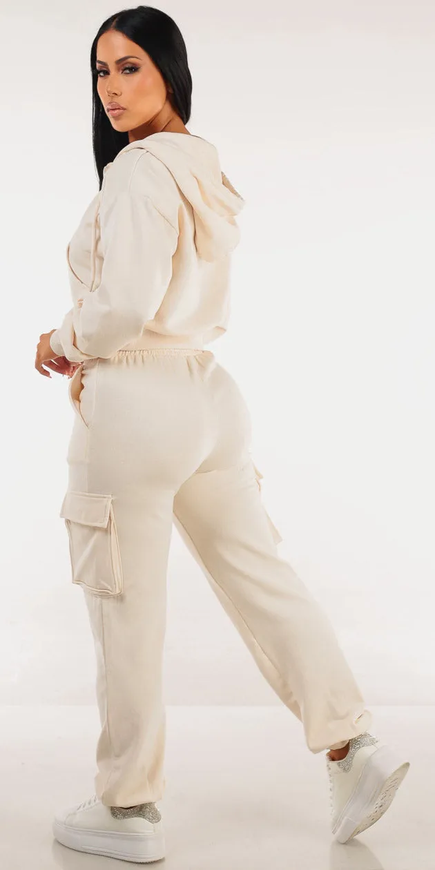 Cream Hoody Sweatpants Combo sold by Moda product image thumbnail 2