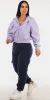 Lilac Fleece Sweatpants Outfit sold by Moda