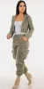 Olive Cargo Fleece Sweatpants Trio sold by Moda
