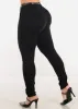 Black Belted Mid Rise Dressy Ankle Pants sold by Moda