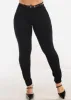 Black Belted Mid Rise Dressy Ankle Pants sold by Moda