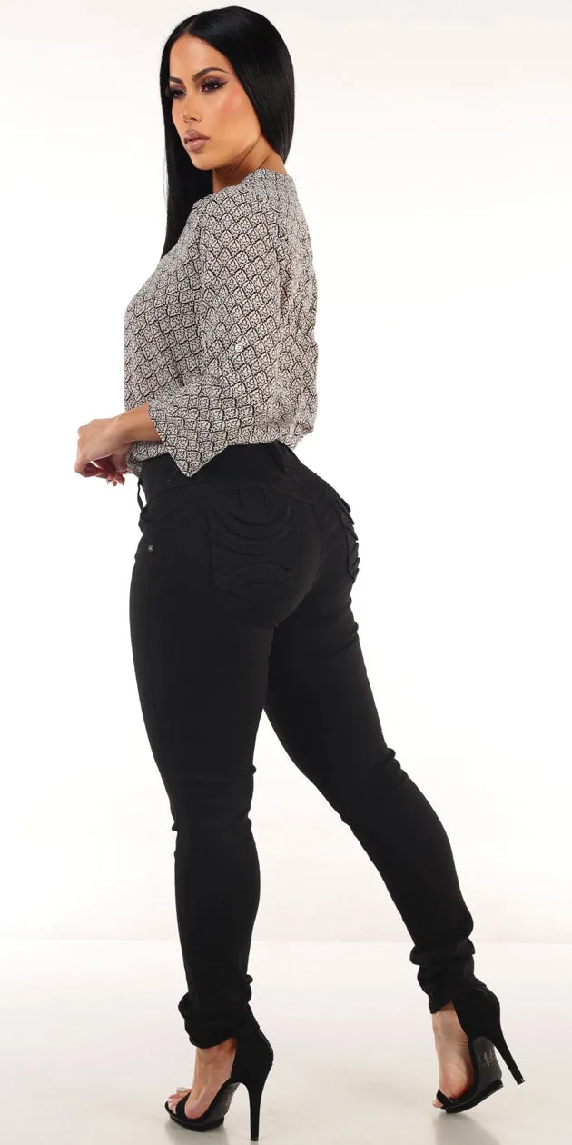 Printed Butt Lift Skinnies Set sold by Moda product image thumbnail 2