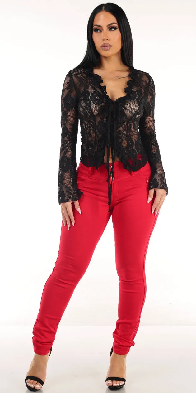 Lace Butt Lift Skinnies Combo sold by Moda