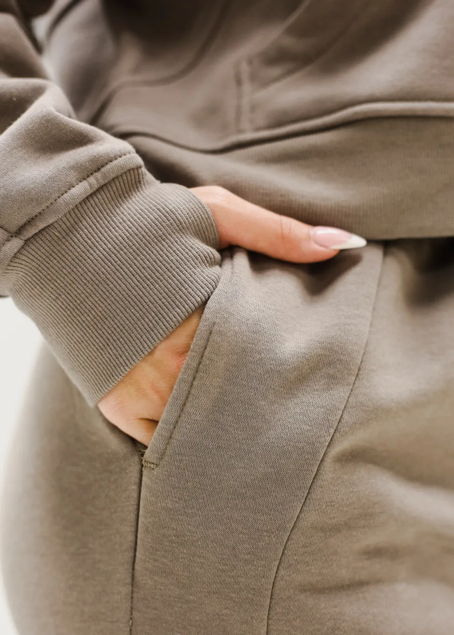 Zip Up Fleece Hoodie Mocha w Thumbholes sold by Moda product image thumbnail 5