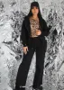 Zip Up Black Fleece Hoodie w Thumbholes sold by Moda
