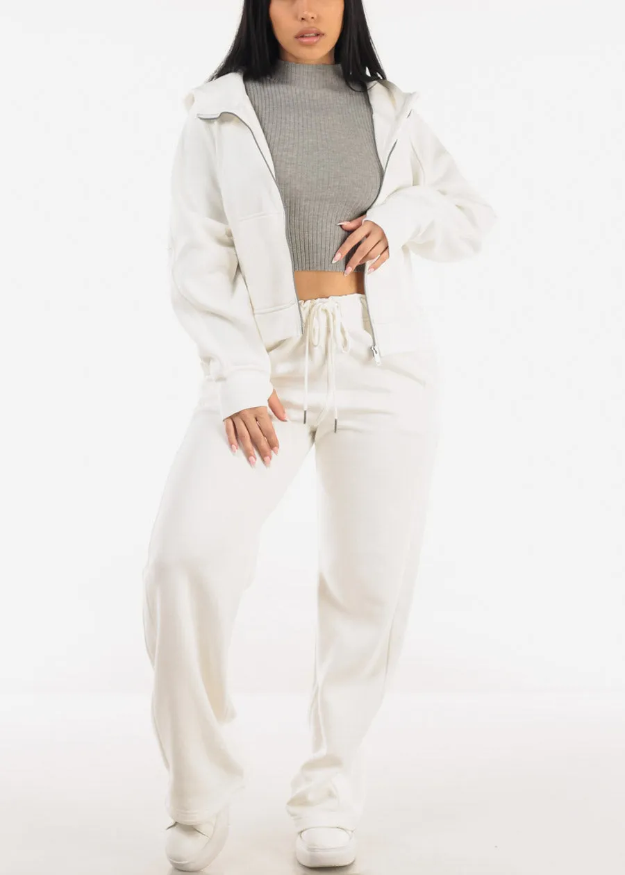 Mock Neck Ribbed Crop Sweater Top Grey sold by Moda product image thumbnail 5