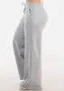 High Waist Wide Leg Fleece Sweatpants Grey sold by Moda