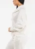 White Half Zip Up Fleece Sweatshirt sold by Moda