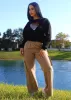 Super High Waist Wide Leg Cargo Pants Light Brown sold by Moda