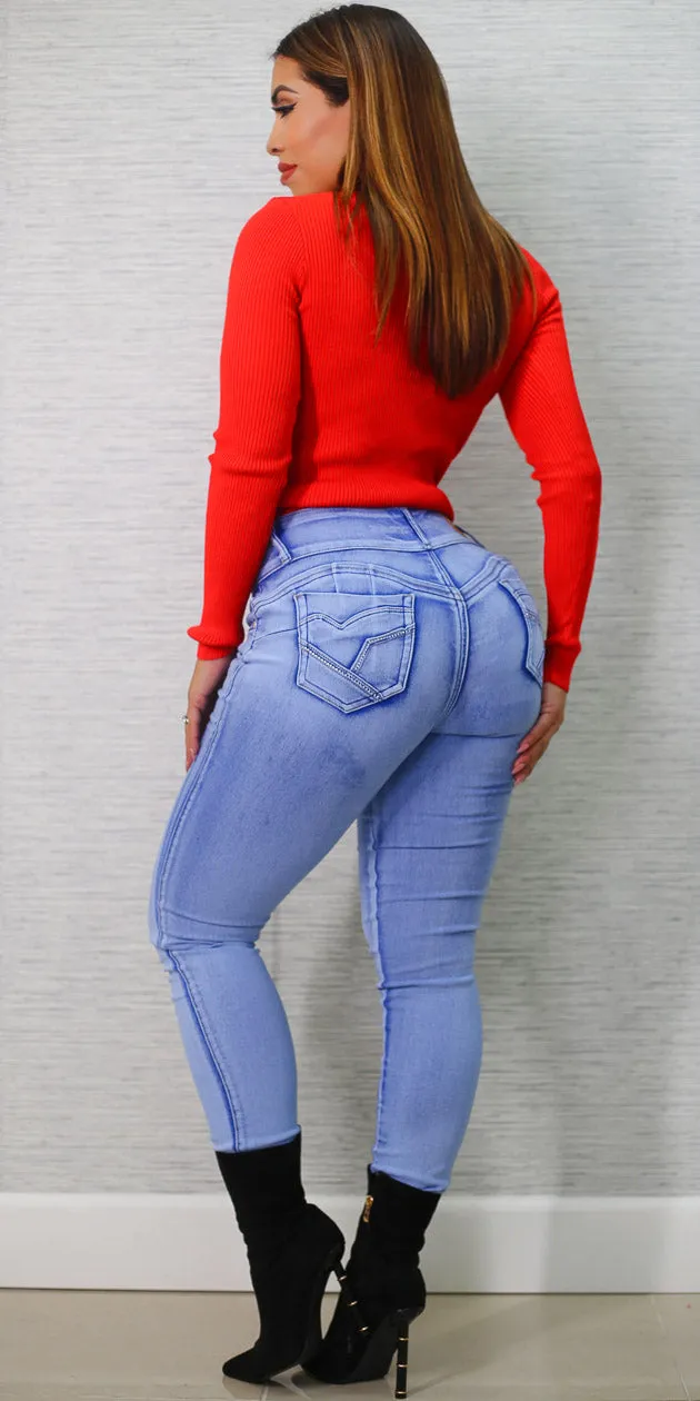 Red Butt Lift Skinnies Set sold by Moda product image thumbnail 2