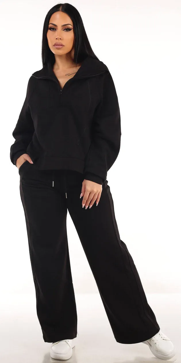 Black Fleece Sweatpants Set sold by Moda