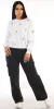 White Fleece Cargo Pants Combo sold by Moda
