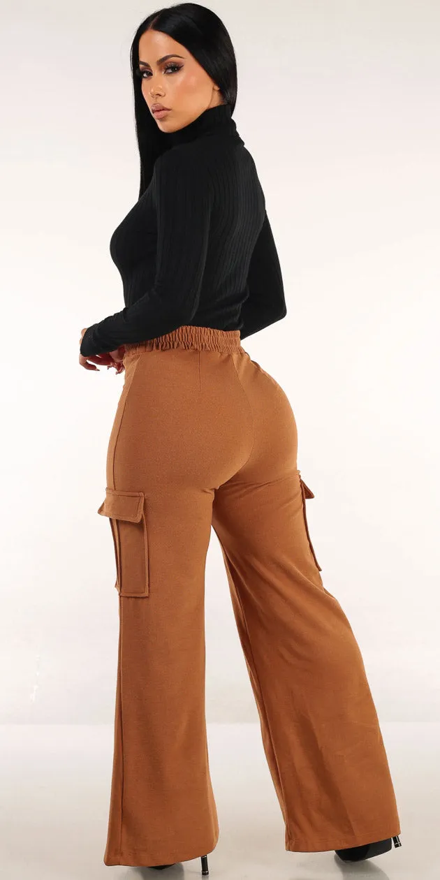 Turtleneck Flared Cargo Pants Look sold by Moda product image thumbnail 2