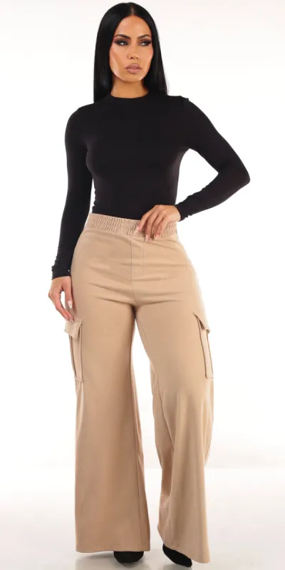 Black Flared Cargo Pants Combo sold by Moda