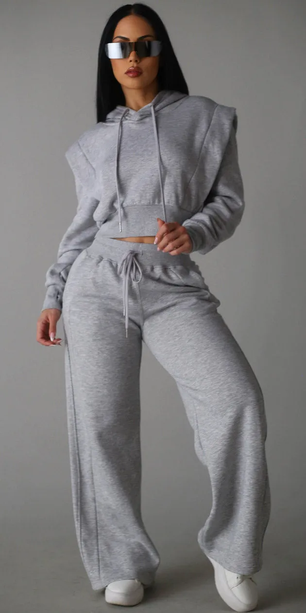 Grey Hoodie & Sweatpants Combo sold by Moda