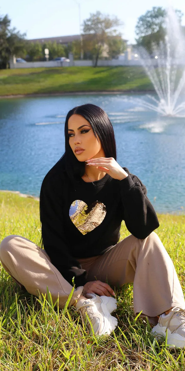 Black Sweatshirt Cargo Pants Set sold by Moda product image thumbnail 3