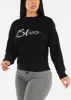 Black Long Sleeve Knitted Sweater "Bliss" sold by Moda