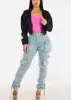 Double Layered Square Neck Crop Top Fuchsia sold by Moda