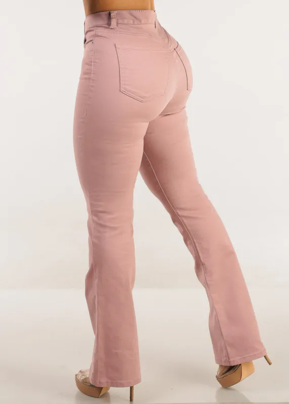 Super High Waist Butt Lift Bootcut Jeans Rose sold by Moda