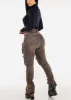 High Rise Acid Wash Stretch Cargo Stacked Leg Jeans Cooper sold by Moda