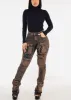 High Rise Acid Wash Stretch Cargo Stacked Leg Jeans Cooper sold by Moda