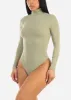 Turtleneck Long Sleeve Sweater Bodysuit Sage sold by Moda
