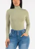 Turtleneck Long Sleeve Sweater Bodysuit Sage sold by Moda
