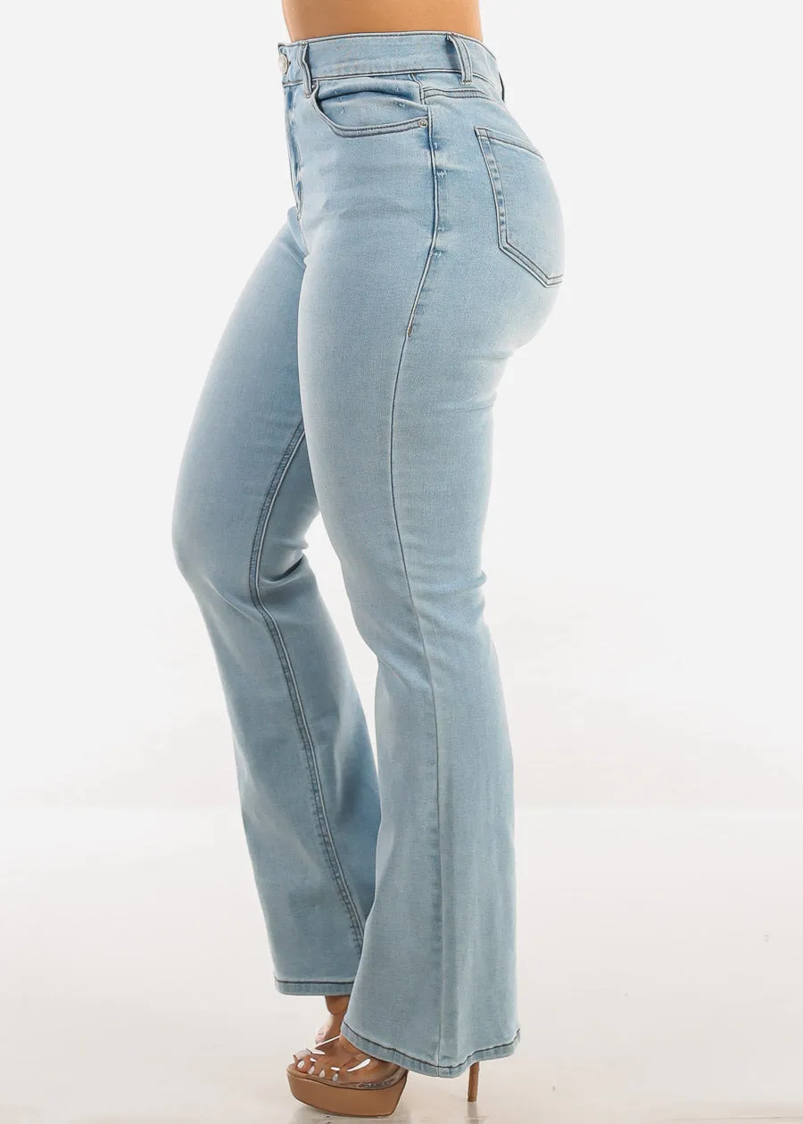 Super High Waist Butt Lift Bootcut Jeans Light Wash sold by Moda product image thumbnail 5