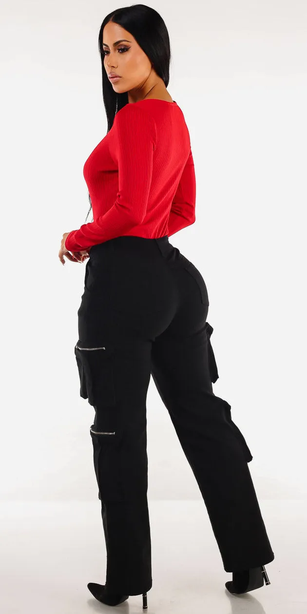 Red Stretch Cargo Pants Combo sold by Moda product image thumbnail 2