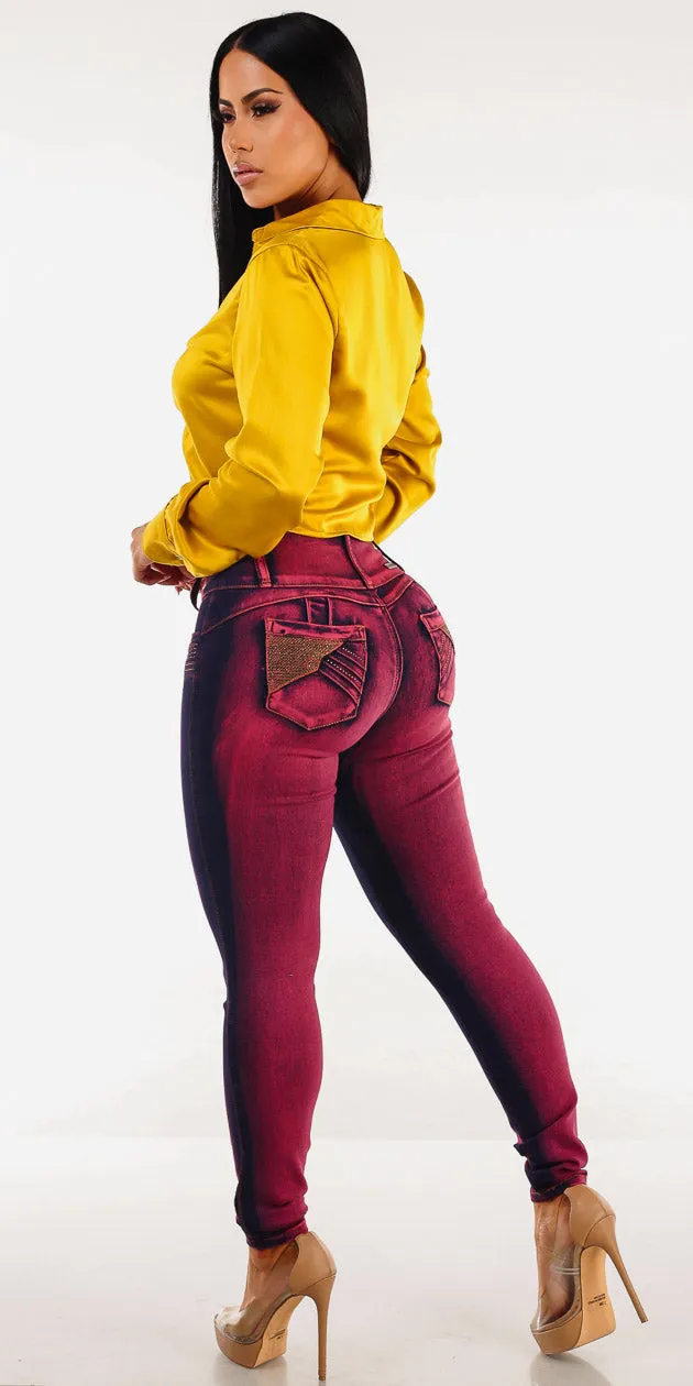 Satin Butt Lift Skinnies Look sold by Moda product image thumbnail 2