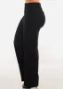 High Waist Straight Wide Leg Stretch Dress Pants Black sold by Moda