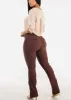 High Waist Stretch Bootcut Dress Pants Brown sold by Moda
