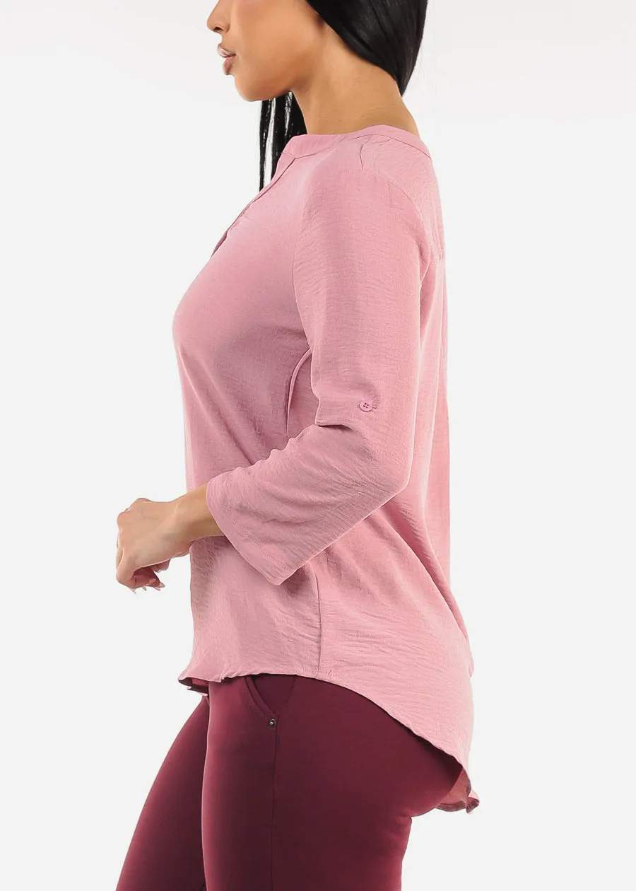 Quarter Sleeve Woven Blouse Mauve sold by Moda product image thumbnail 3