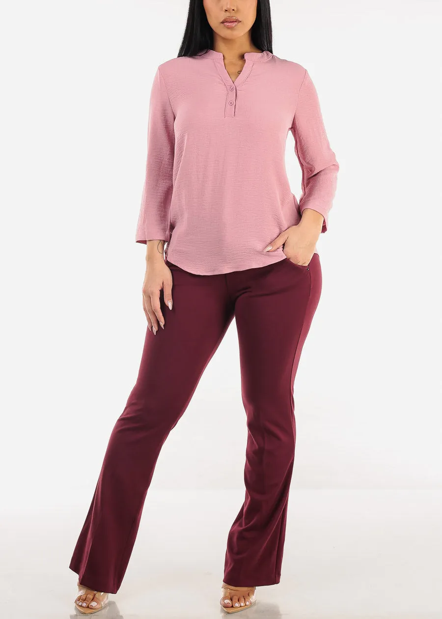 Quarter Sleeve Woven Blouse Mauve sold by Moda product image thumbnail 2