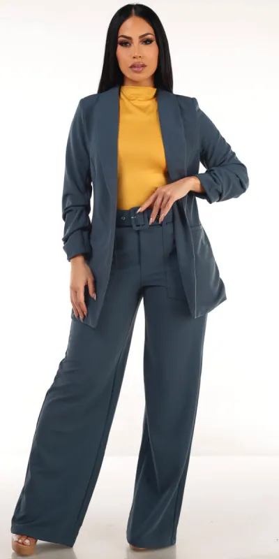 Slate Blue Bootcut Pants Trio sold by Moda