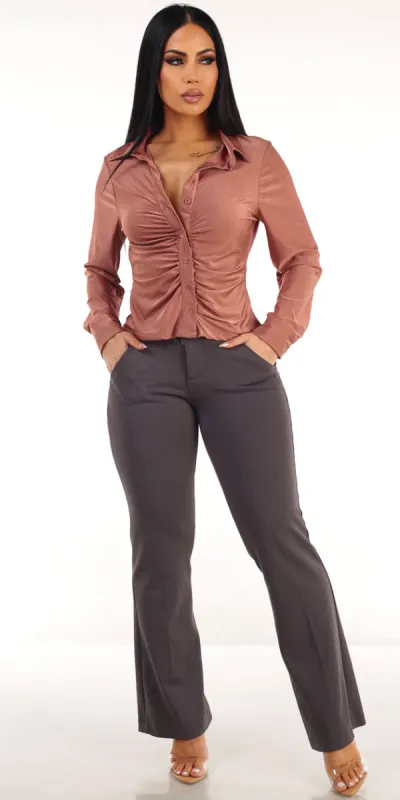 Ruched Butt Lift Bootcut Set sold by Moda