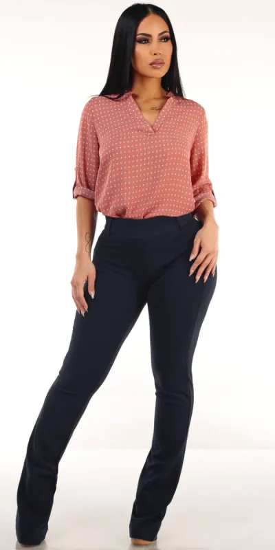 Printed Butt Lift Bootcut Look sold by Moda