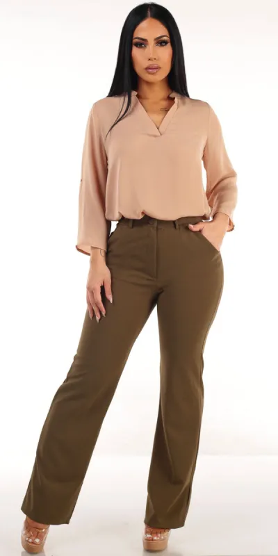 Vneck Dressy Bootcut Pants Look sold by Moda