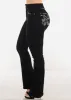 Super High Waist Black Bootcut Jeans w Back Pocket Design sold by Moda