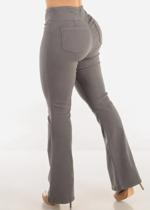 Butt Lift Super High Waist Bootcut Pants Charcoal sold by Moda