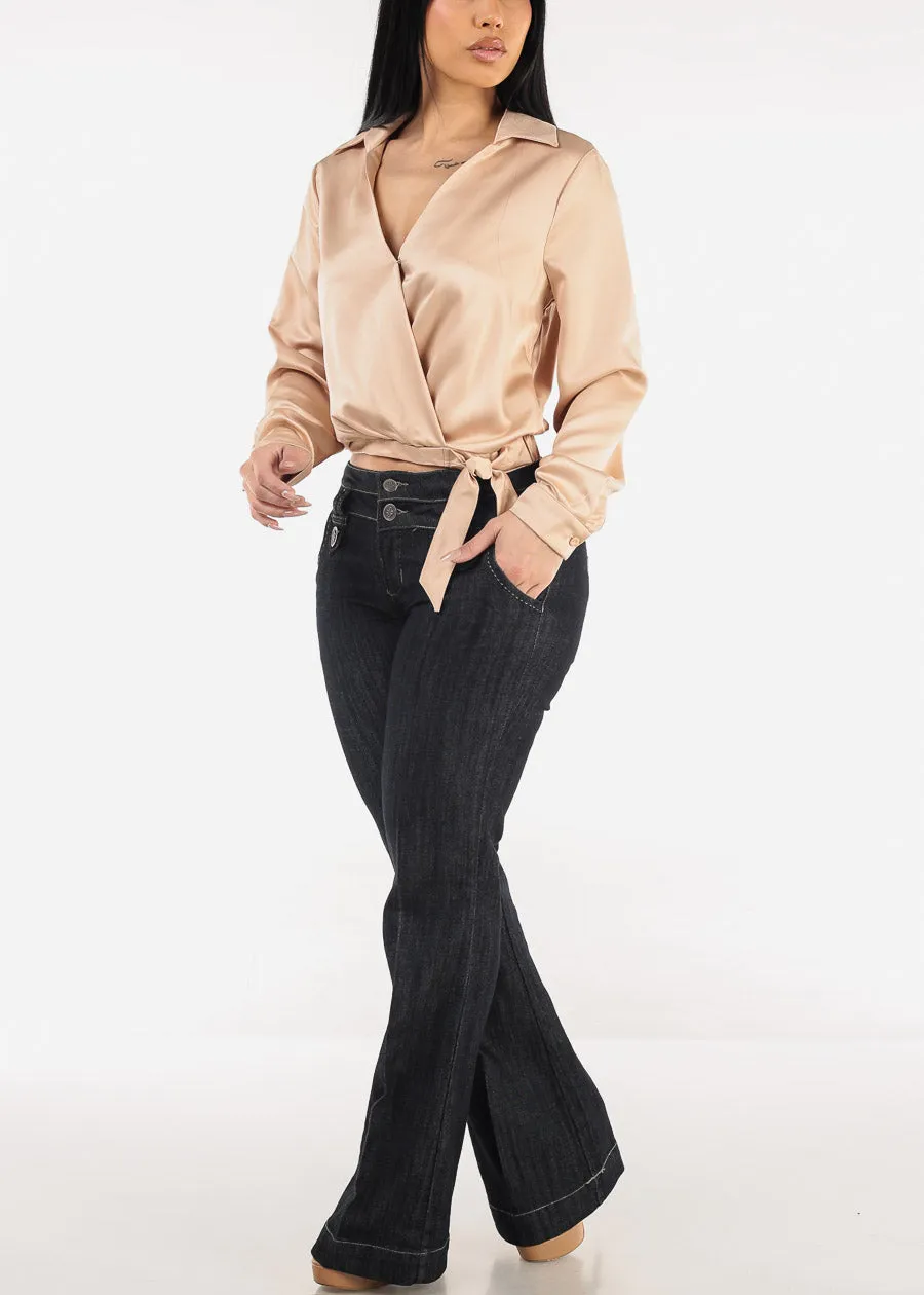 Low Rise Dark Wash Bootcut Jeans sold by Moda product image thumbnail 2