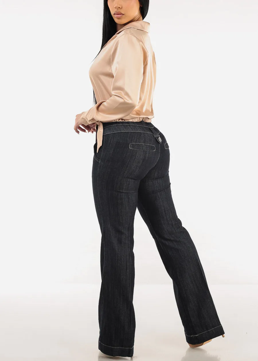 Low Rise Dark Wash Bootcut Jeans sold by Moda product image thumbnail 5