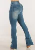 High Waist Stretch Bootcut Jeans Light Blue sold by Moda
