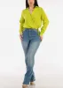 High Waist Stretch Bootcut Jeans Light Blue sold by Moda