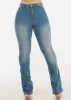 High Waist Stretch Bootcut Jeans Light Blue sold by Moda