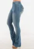 High Waist Stretch Bootcut Jeans Light Blue sold by Moda