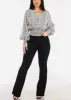 Super High Waist Butt Lift Bootcut Jeans Black sold by Moda
