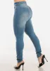 Super High Waist Stretch Skinny Jeans Light Blue sold by Moda