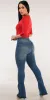 Red Bootcut Denim Outfit sold by Moda
