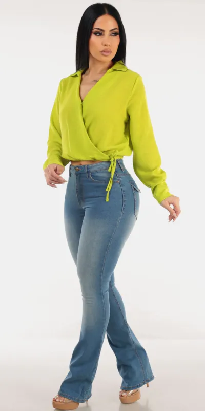 Surplice Linen Bootcut Look sold by Moda